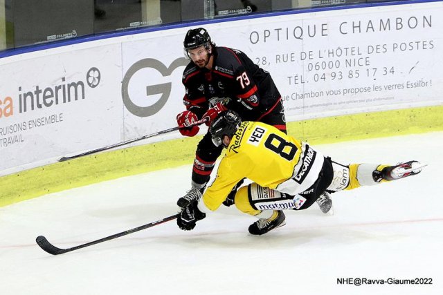 Photo hockey match Nice - Rouen le 04/12/2022