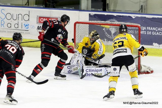 Photo hockey match Nice - Rouen le 04/12/2022