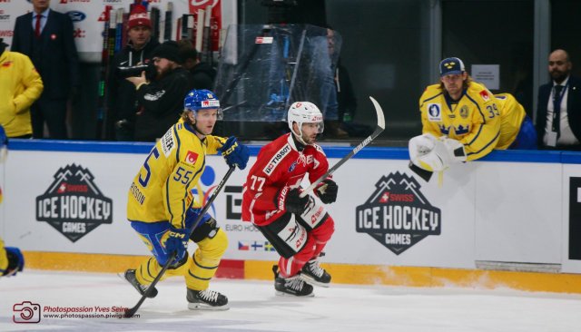 Photo hockey match Sweden - Switzerland le 15/12/2022