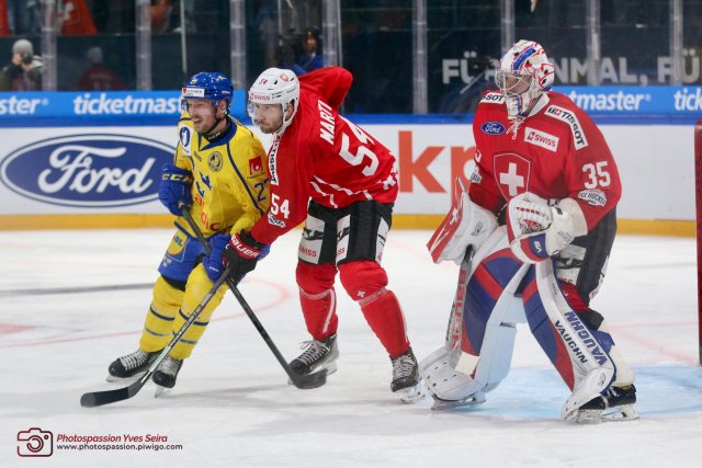 Photo hockey match Sweden - Switzerland le 15/12/2022