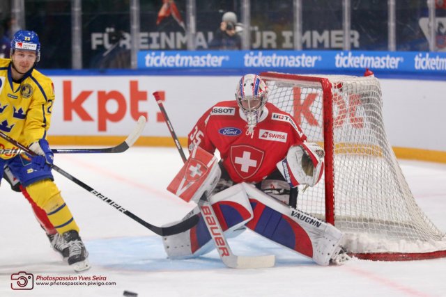 Photo hockey match Sweden - Switzerland le 15/12/2022