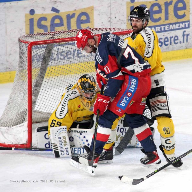 Photo hockey match Grenoble  - Rouen le 05/04/2023