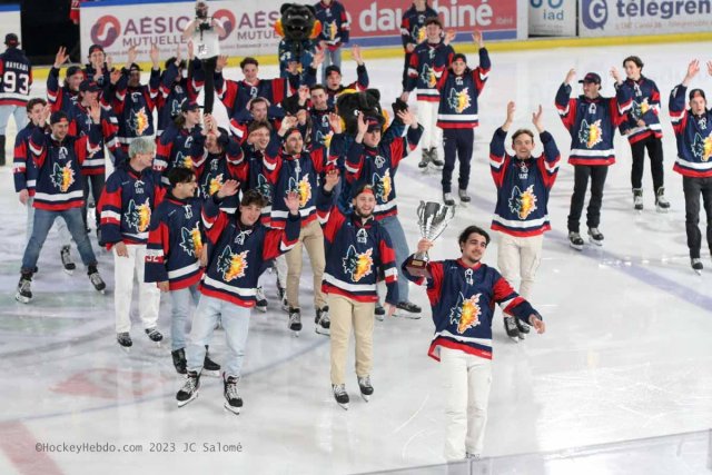 Photo hockey match Grenoble  - Rouen le 05/04/2023