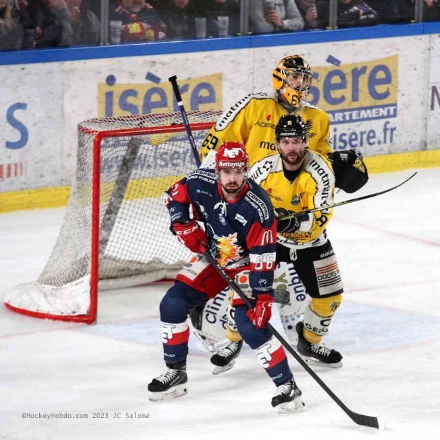 Photo hockey match Grenoble  - Rouen le 05/04/2023