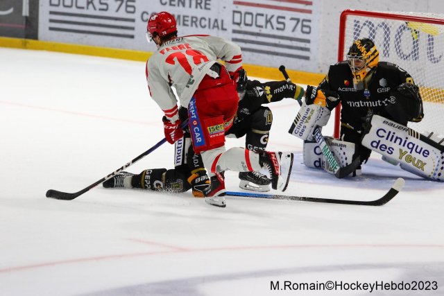 Photo hockey match Rouen - Grenoble  le 09/04/2023
