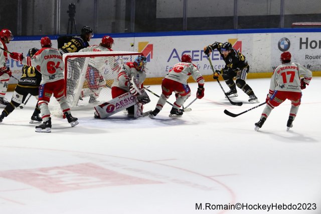 Photo hockey match Rouen - Grenoble  le 14/04/2023