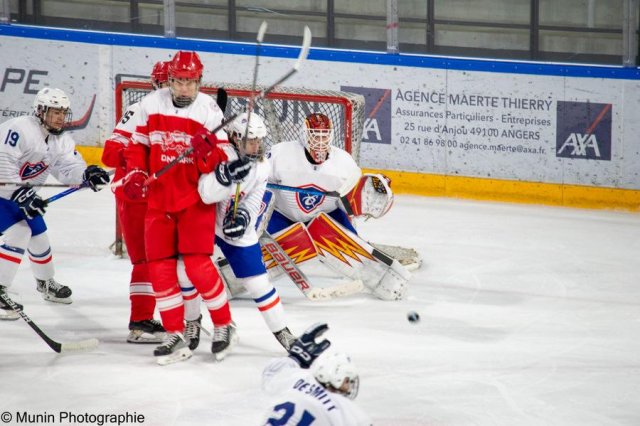 Photo hockey match Denmark - France le 27/04/2023