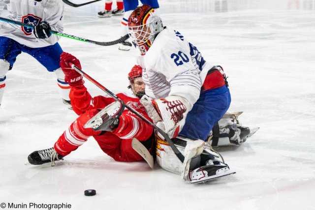 Photo hockey match Denmark - France le 27/04/2023