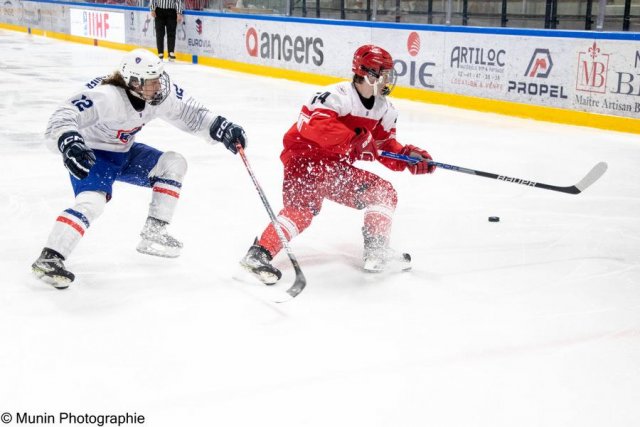 Photo hockey match Denmark - France le 27/04/2023