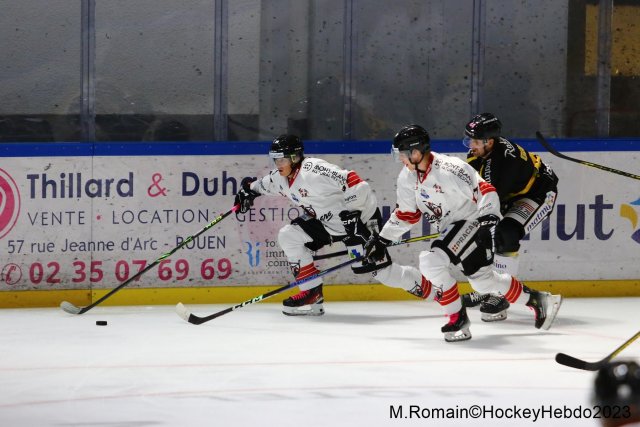 Photo hockey match Rouen - Chamonix  le 13/10/2023