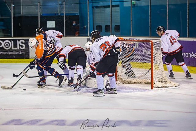 Photo hockey match Montpellier  - Toulouse-Blagnac le 24/10/2023
