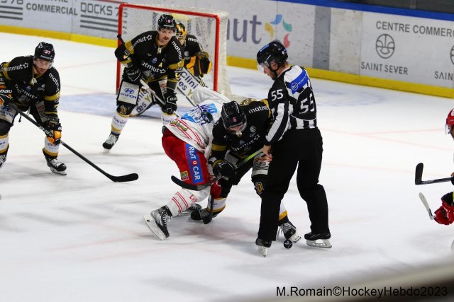 Photo hockey match Rouen - Grenoble  le 31/10/2023