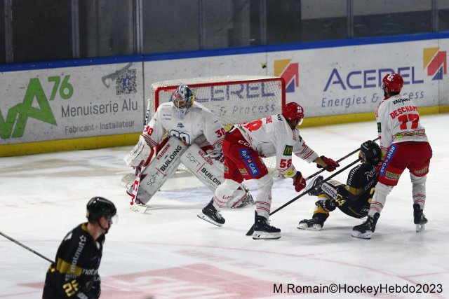 Photo hockey match Rouen - Grenoble  le 28/11/2023