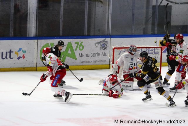 Photo hockey match Rouen - Grenoble  le 28/11/2023