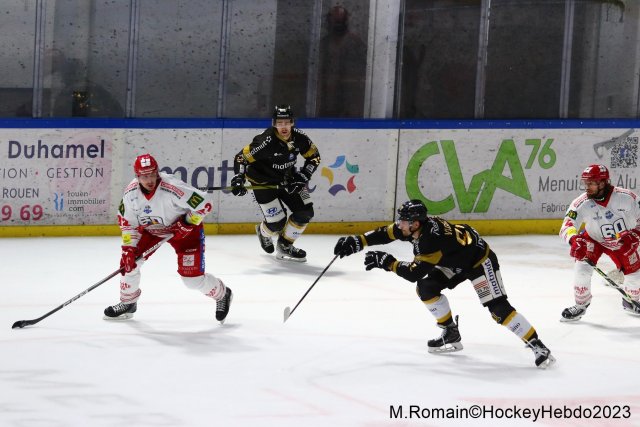 Photo hockey match Rouen - Grenoble  le 28/11/2023