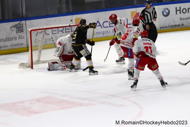 Photo hockey match Rouen - Grenoble  le 28/11/2023