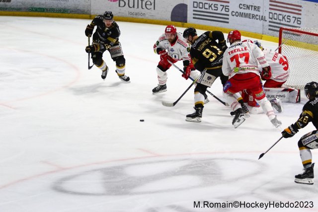 Photo hockey match Rouen - Grenoble  le 28/11/2023
