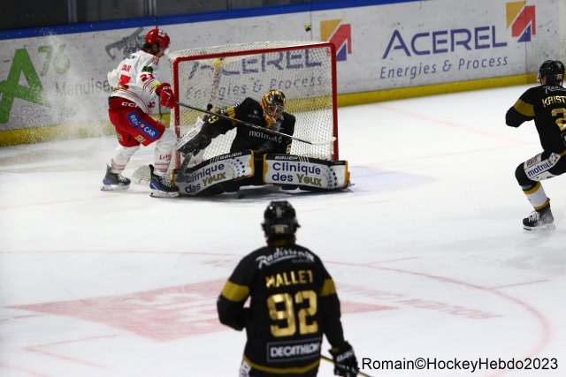 Photo hockey match Rouen - Grenoble  le 28/11/2023