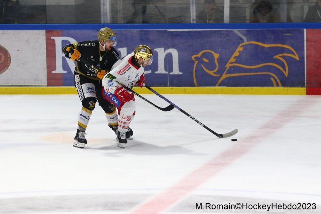 Photo hockey match Rouen - Grenoble  le 05/12/2023