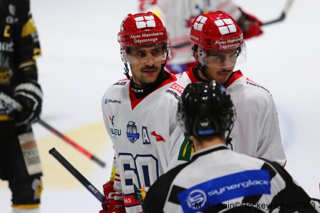 Photo hockey match Rouen - Grenoble  le 05/12/2023