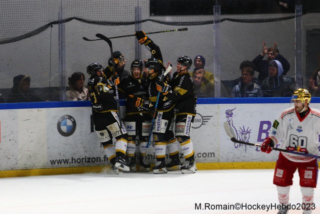 Photo hockey match Rouen - Grenoble  le 05/12/2023