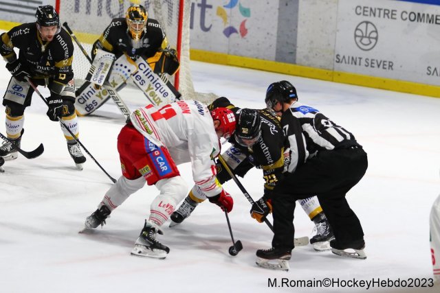 Photo hockey match Rouen - Grenoble  le 05/12/2023