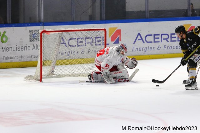 Photo hockey match Rouen - Grenoble  le 05/12/2023