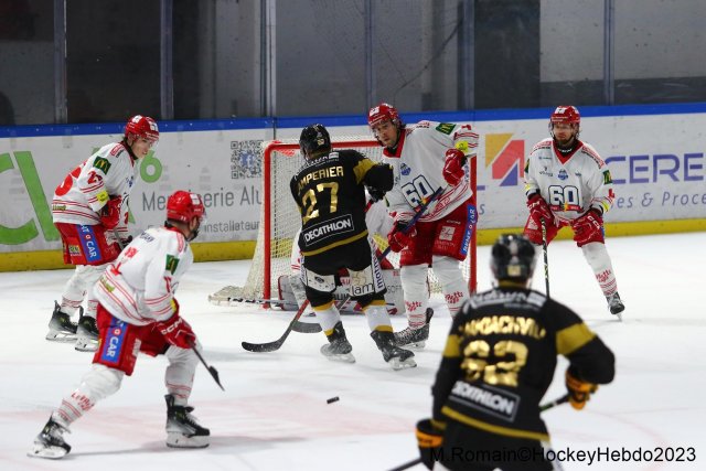 Photo hockey match Rouen - Grenoble  le 05/12/2023