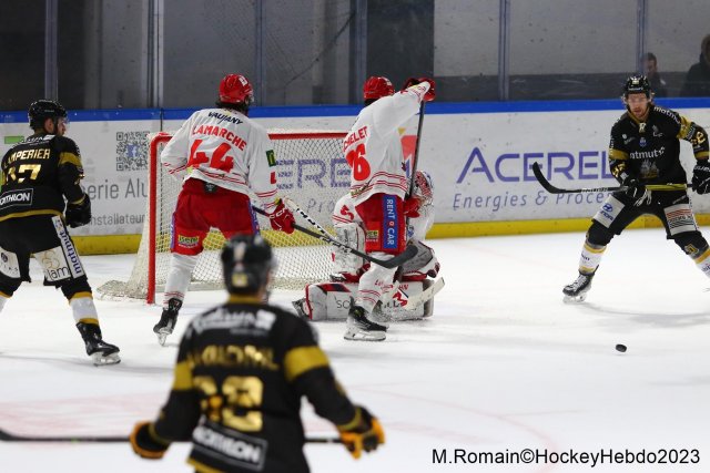 Photo hockey match Rouen - Grenoble  le 05/12/2023