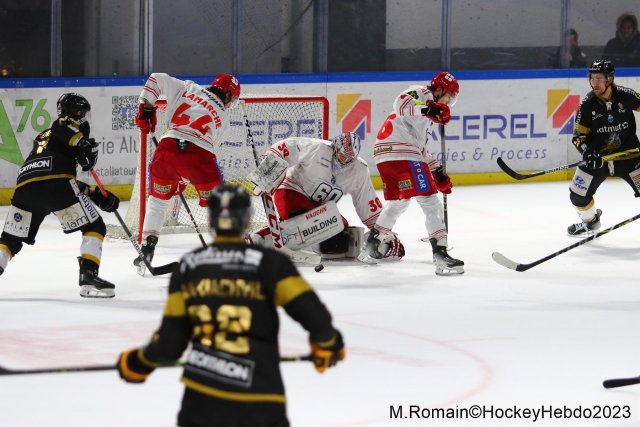 Photo hockey match Rouen - Grenoble  le 05/12/2023