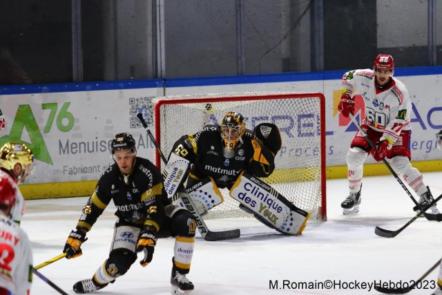 Photo hockey match Rouen - Grenoble  le 05/12/2023