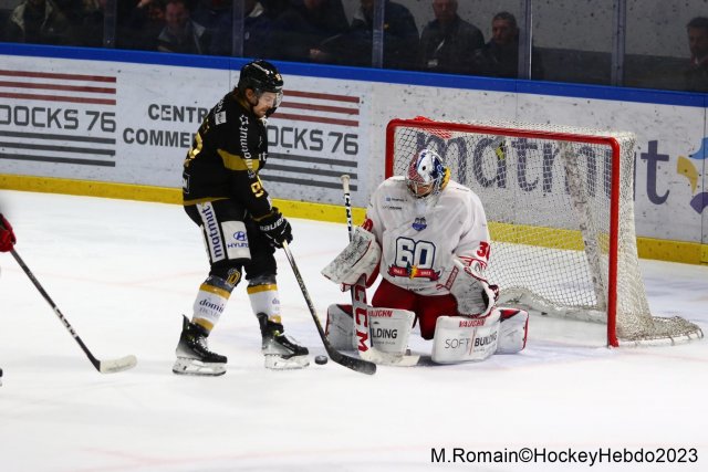 Photo hockey match Rouen - Grenoble  le 05/12/2023