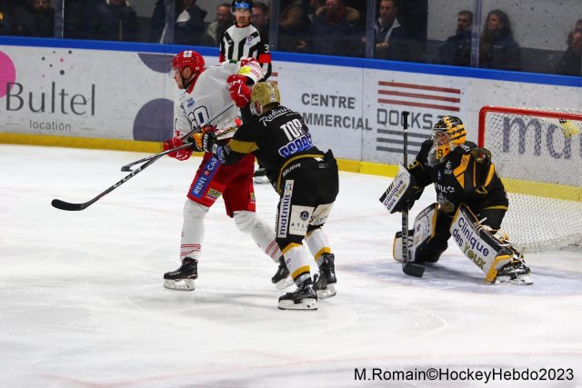 Photo hockey match Rouen - Grenoble  le 05/12/2023
