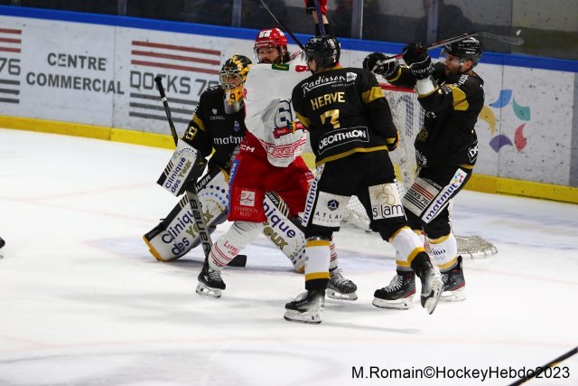 Photo hockey match Rouen - Grenoble  le 05/12/2023