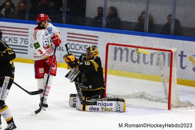 Photo hockey match Rouen - Grenoble  le 05/12/2023