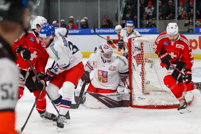 Photo hockey match Switzerland - Czech Republic le 16/12/2023