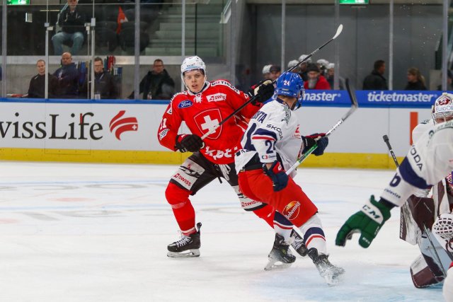 Photo hockey match Switzerland - Czech Republic le 16/12/2023