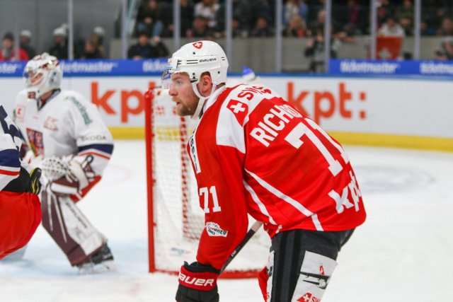 Photo hockey match Switzerland - Czech Republic le 16/12/2023