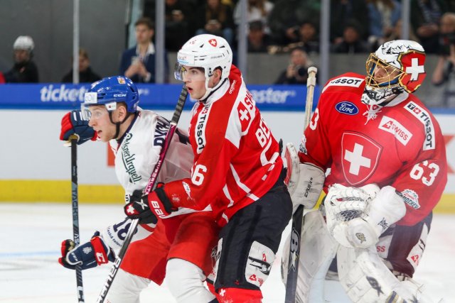 Photo hockey match Switzerland - Czech Republic le 16/12/2023
