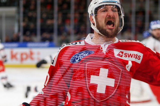 Photo hockey match Switzerland - Czech Republic le 16/12/2023