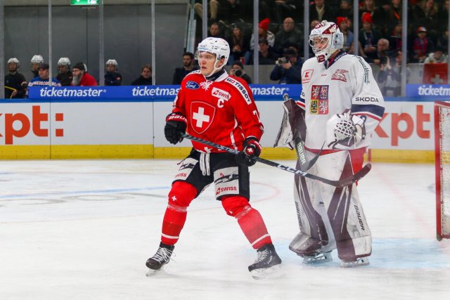 Photo hockey match Switzerland - Czech Republic le 16/12/2023