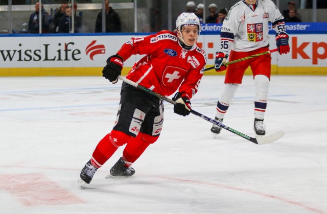 Photo hockey match Switzerland - Czech Republic le 16/12/2023