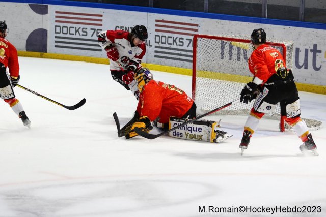 Photo hockey match Rouen - Briançon  le 22/12/2023
