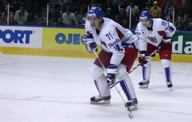 Photo hockey album Mondiaux : 3ème journée - Russie / Rep. Tchèque - N. Leleu