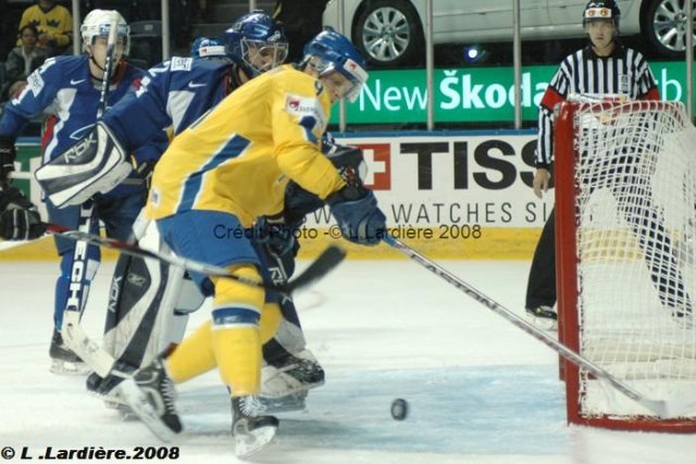 Photo hockey album Mondiaux : 4ème journée - France / Suède L. Lardière