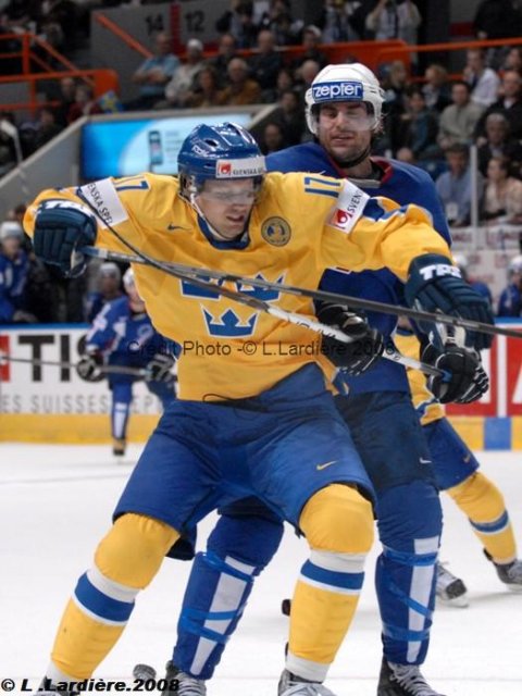 Photo hockey album Mondiaux : 4ème journée - France / Suède L. Lardière