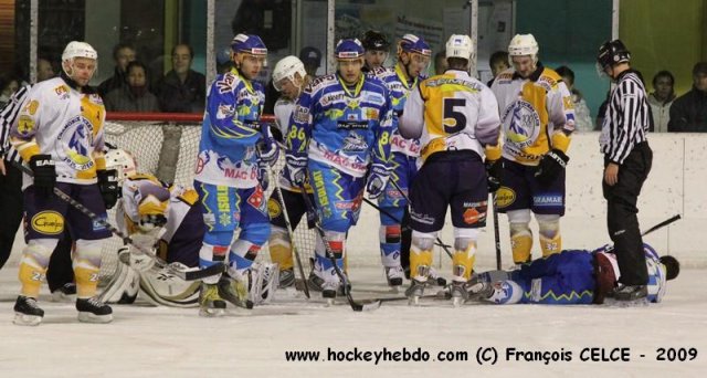 Photo hockey match Gap  - Chamonix  le 17/10/2009