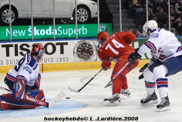 Photo hockey album Mondiaux : 6ème journée -  France / Biélorussie - L. Lardière