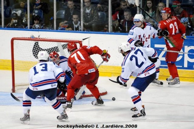 Photo hockey album Mondiaux : 6ème journée -  France / Biélorussie - L. Lardière