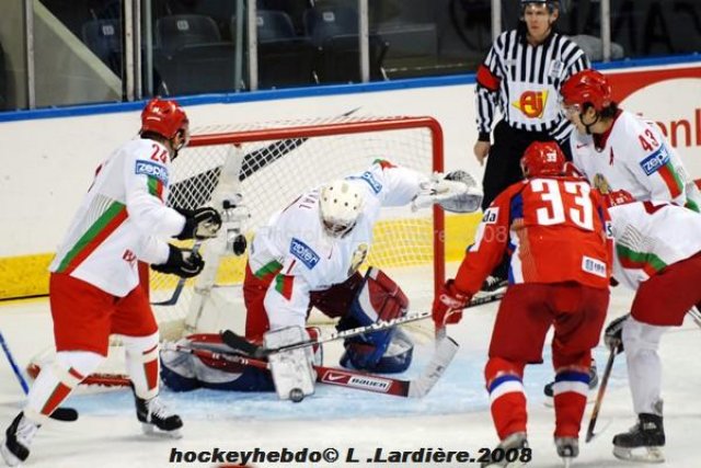 Photo hockey album Qualification  : J1 Russie / Biélorussie
